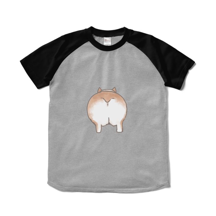 ラグランTシャツ - S - 杢グレー×ブラック