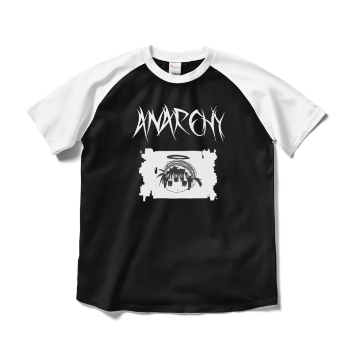 ラグランTシャツ - M - ブラック×ホワイト