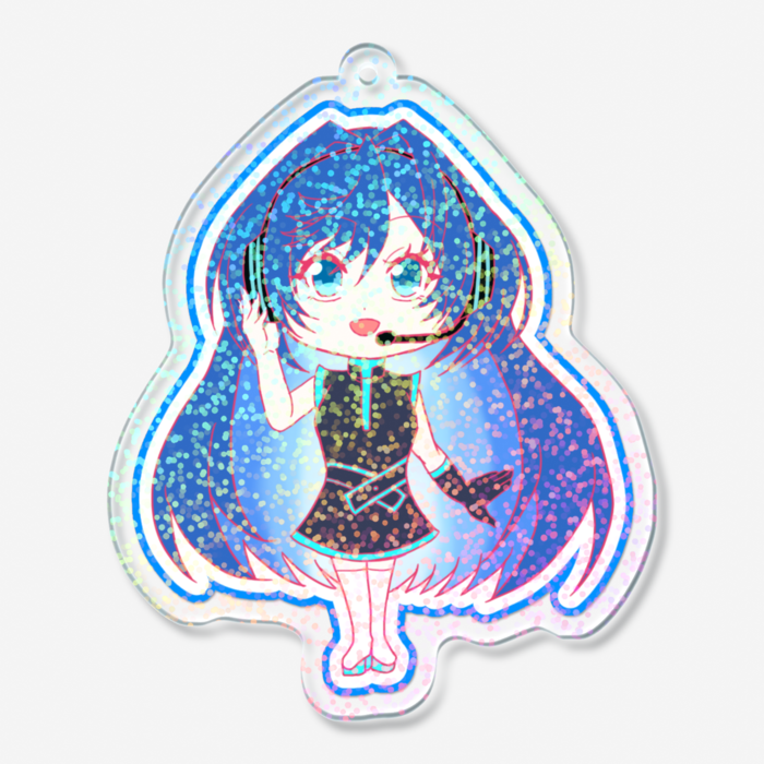 ホログラムアクリルキーホルダー - 70 × 70mm