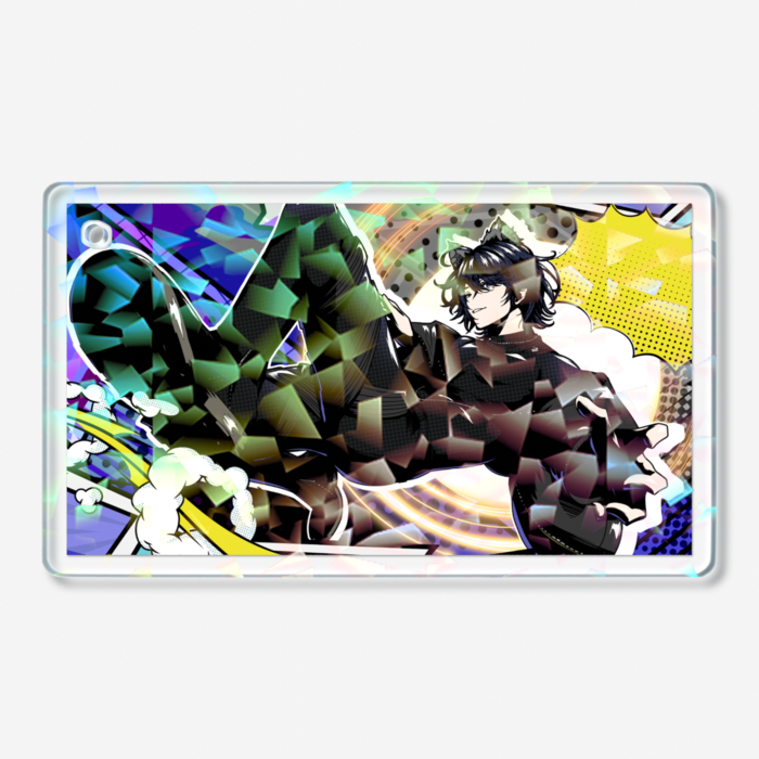 ホログラムアクリルキーホルダー - 70 × 70mm