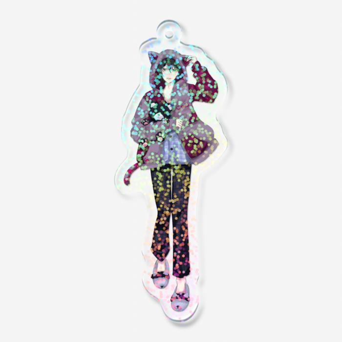 ホログラムアクリルキーホルダー - 70 × 70mm