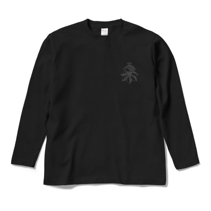 ロングスリーブTシャツ(文字色パープル) - M - ブラック