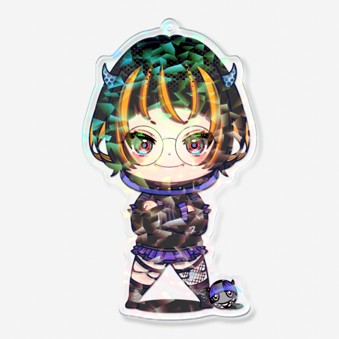 ホログラムアクリルキーホルダー - 100 × 100mm