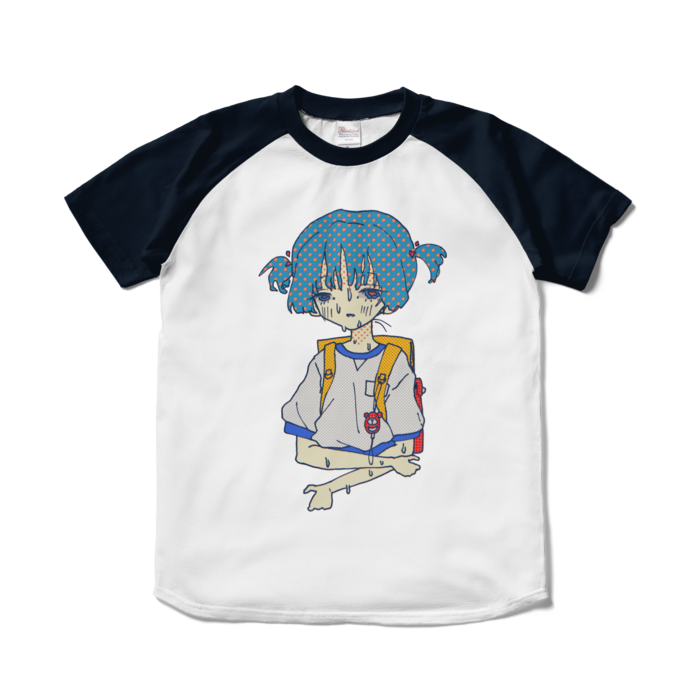ラグランTシャツ - S - ホワイト×ネイビー