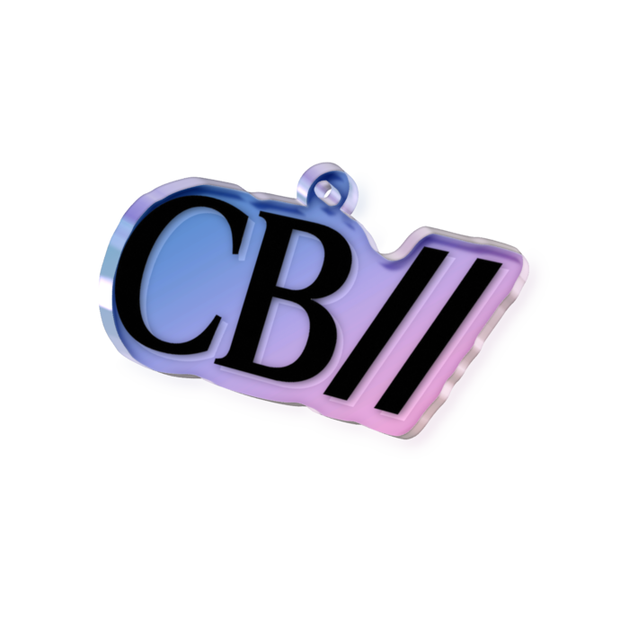 オーロラアクリルキーホルダー - 50 × 50mm