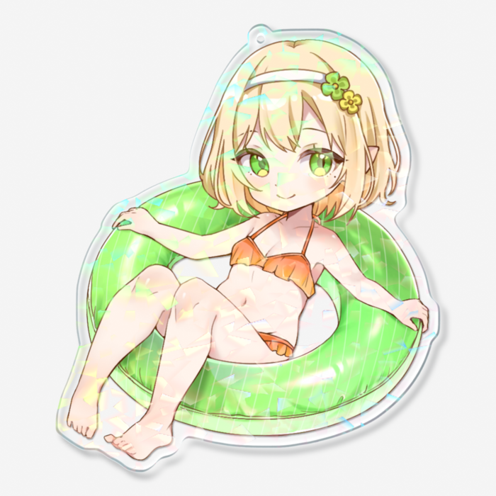 ホログラムアクリルキーホルダー - 100 × 100mm