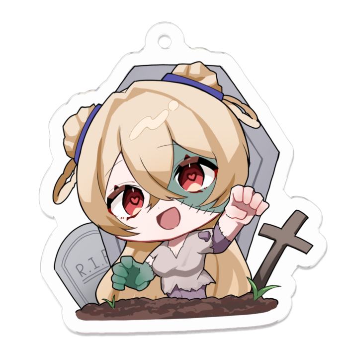 愛ノ琴羽 Live2D支援ハロウィンアクキー - 50 x 50 (mm)