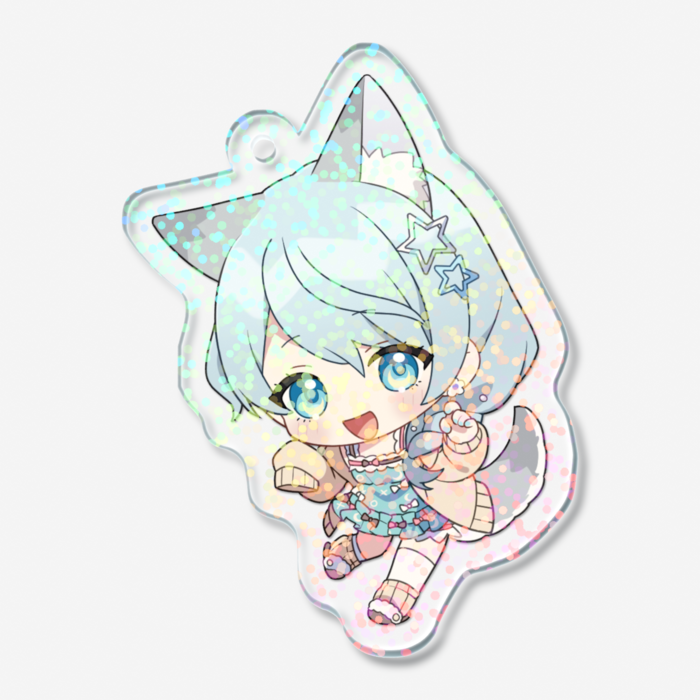 ホログラムアクリルキーホルダー - 50 × 50mm