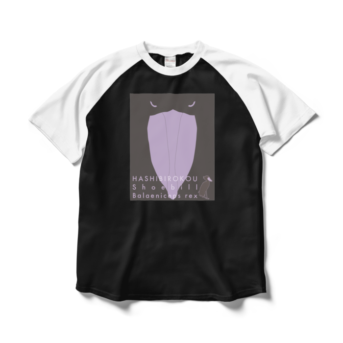 ラグランTシャツ - L - ブラック×ホワイト