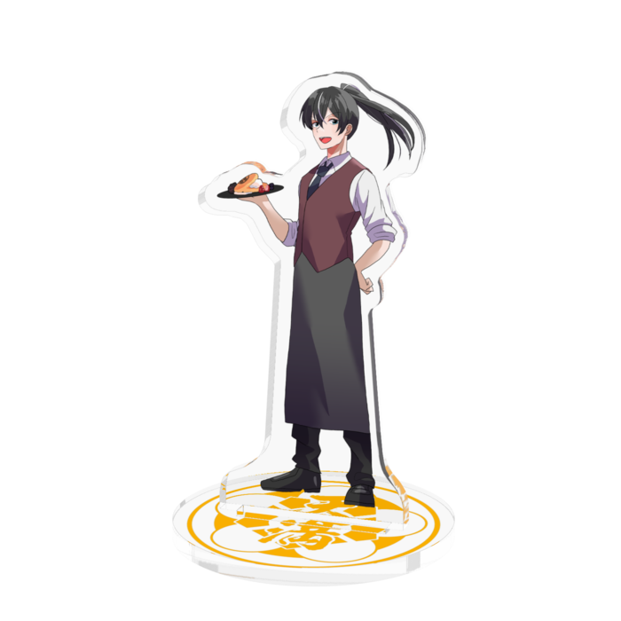 カフェイラスト - 70x70mm