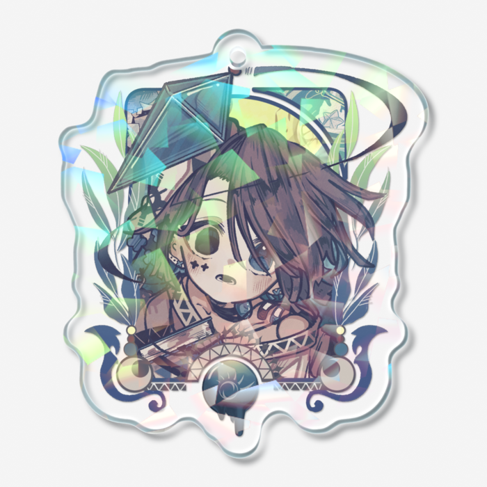 ホログラムアクリルキーホルダー - 50 × 50mm