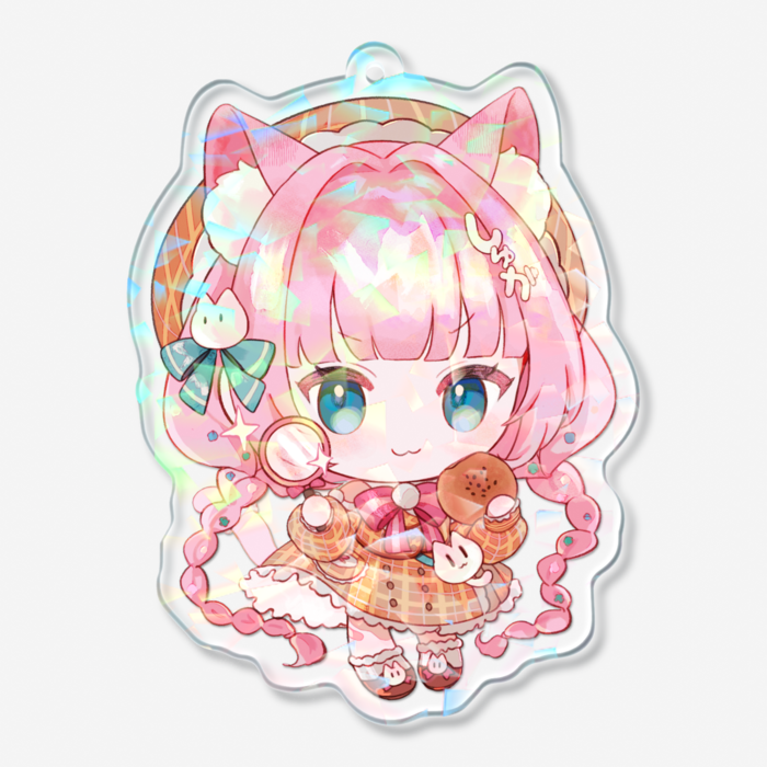 ホログラムアクリルキーホルダー - 70 × 70mm
