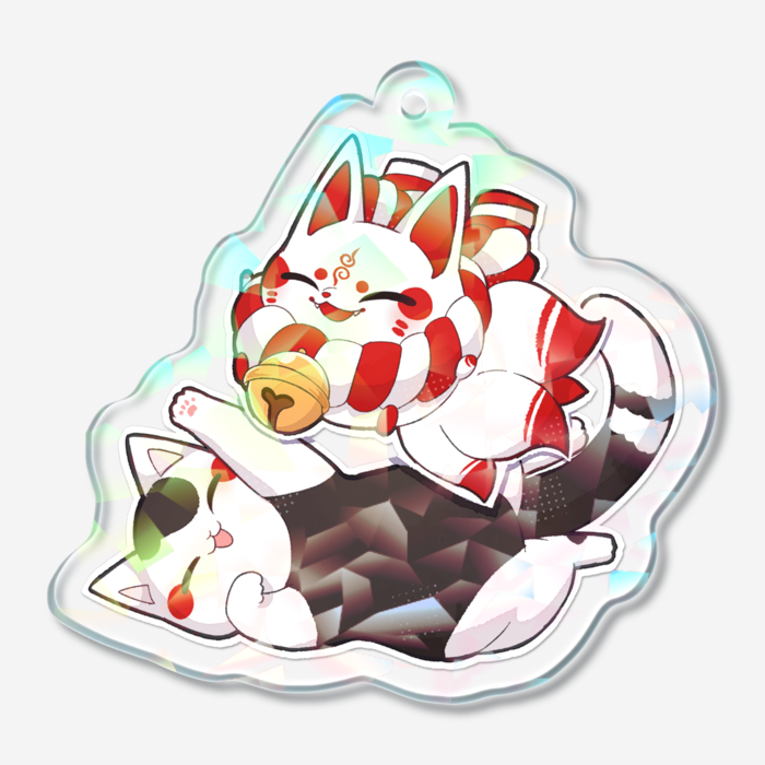ホログラムアクリルキーホルダー - 50 × 50mm