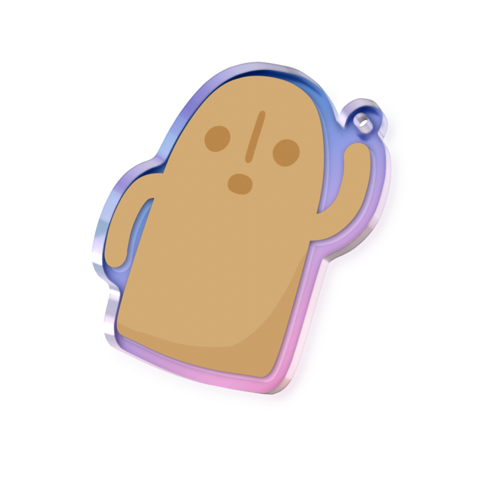 オーロラアクリルキーホルダー - 50 × 50mm