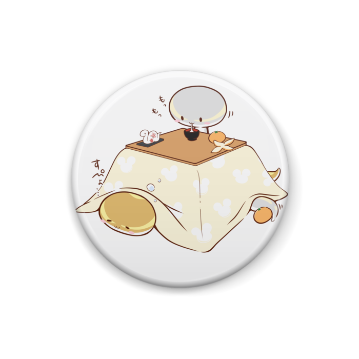 こたつでみかん🍊🐍(缶バッジ) - 25mm