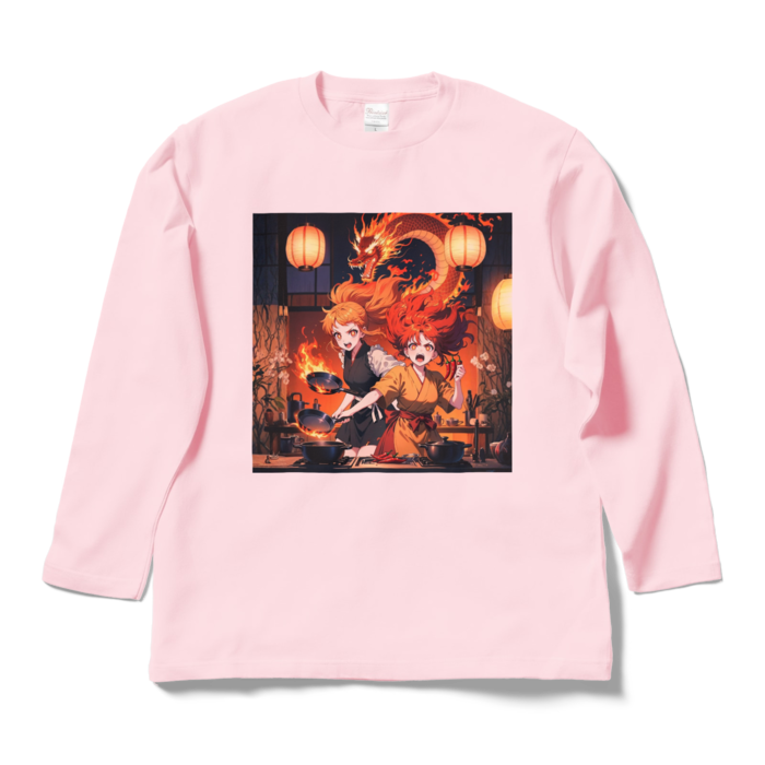 ロングスリーブTシャツ - L - ライトピンク