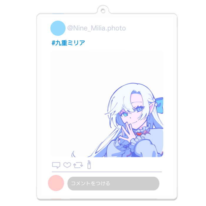 アクリルキーホルダー - 100 x 100 (mm)