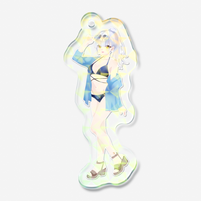 ホログラムアクリルキーホルダー - 50 × 50mm