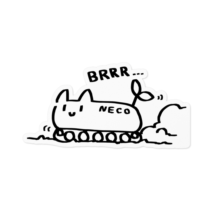  BRRRネコタンク - 100 x 100 (mm)
