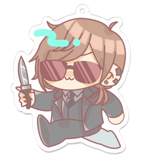 アクリルキーホルダー（コーティング） - 70 x 70 (mm)