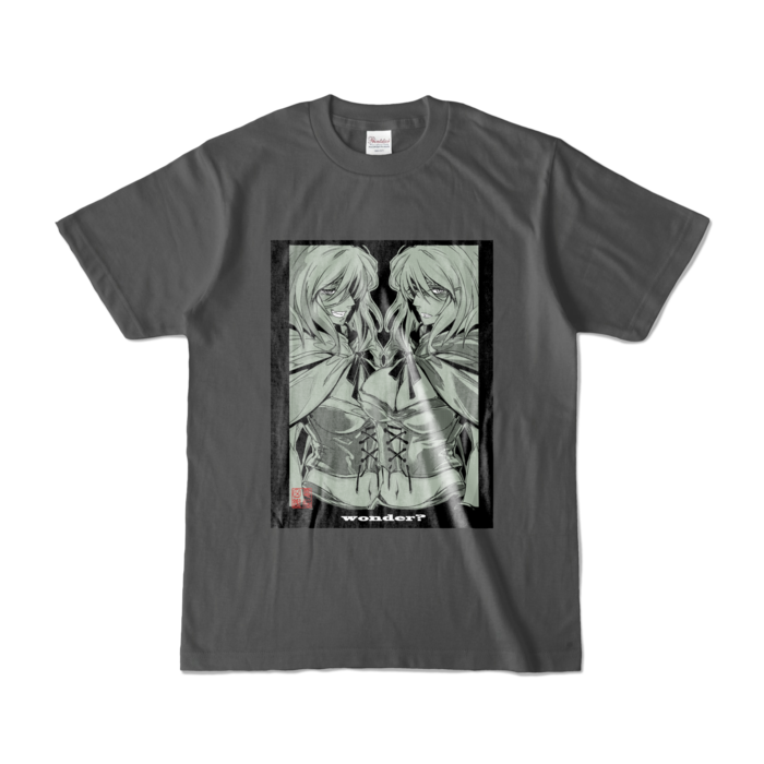カラーTシャツ(濃色) - S - 正面 - チャコール