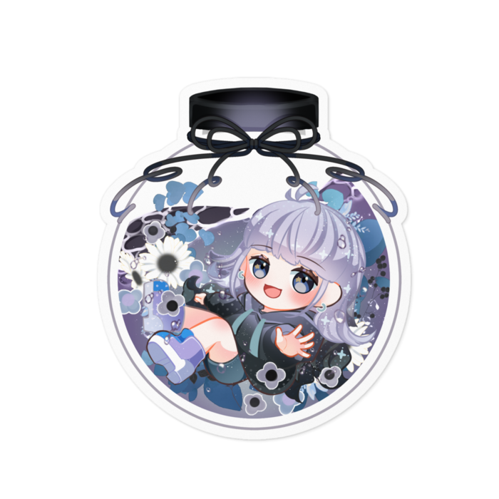 ゆめみステッカーホワイト- 100 x 100 (mm)