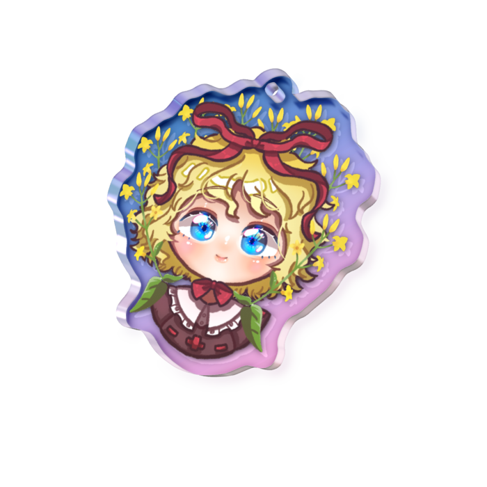 オーロラアクリルキーホルダー - 50 × 50mm