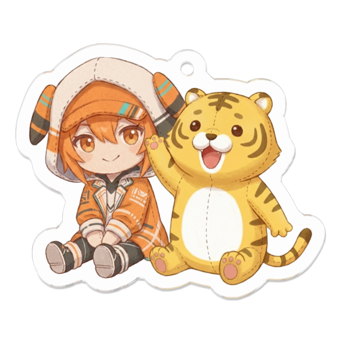 アクリルキーホルダー（コーティング） - 50 x 50 (mm)