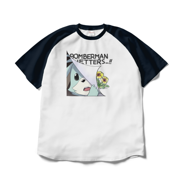 ラグランTシャツ - XL - ホワイト×ネイビー