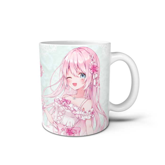 水色・マグカップ - 直径 8 cm / 高さ 9.5 cm