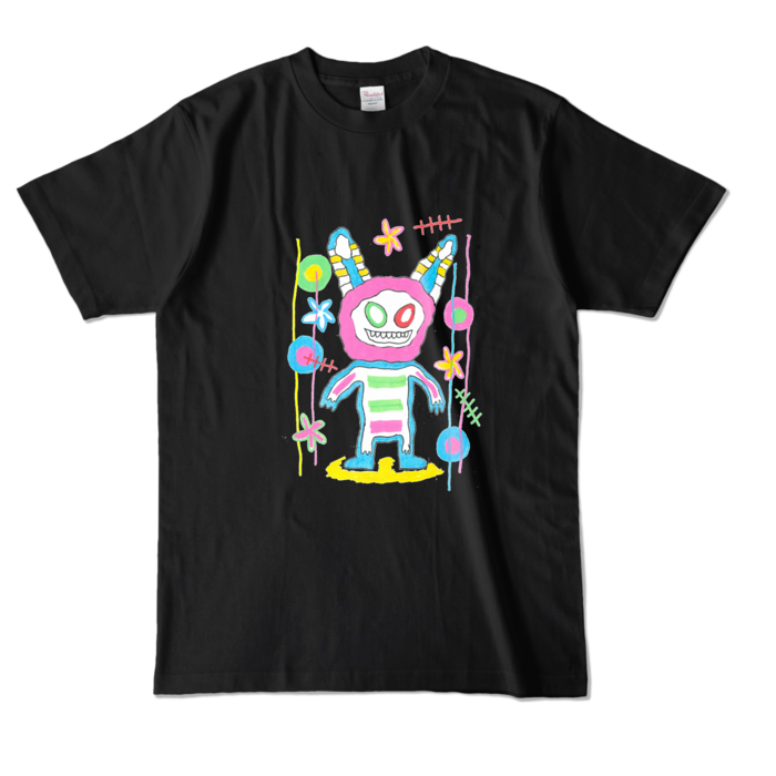 「クールラビット」Tシャツ - L - ブラック (濃色)