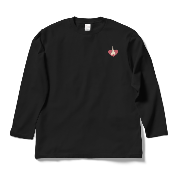 両面ロングスリーブTシャツ - L - ブラック(1)