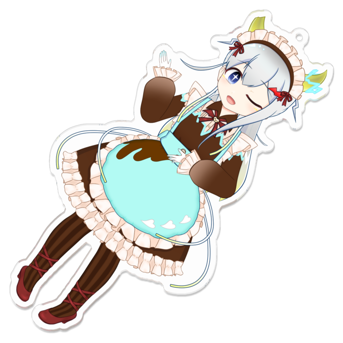 身長100mmくらいのチョコミント・メイト・メイド