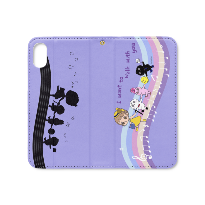 手帳型iPhoneケース(ベルトなし) - iPhone XS / X - ストラップ穴 あり