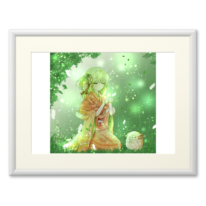 ひつじと初夏の木漏れ日 - A4