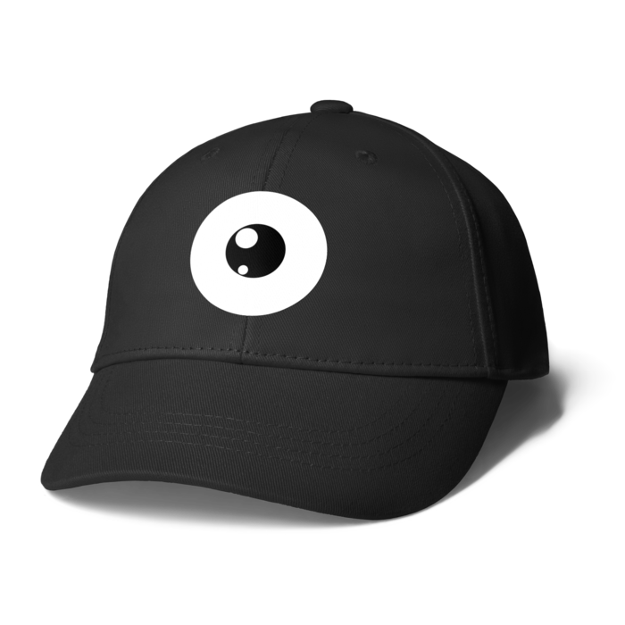 めだまキャップ - ブラック