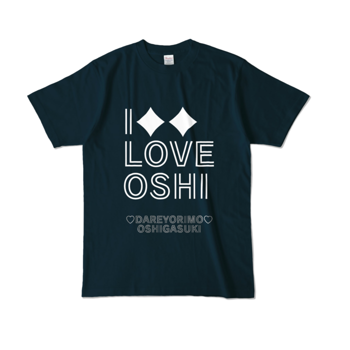 カラーTシャツ(濃色) - L - 両面 - ネイビー