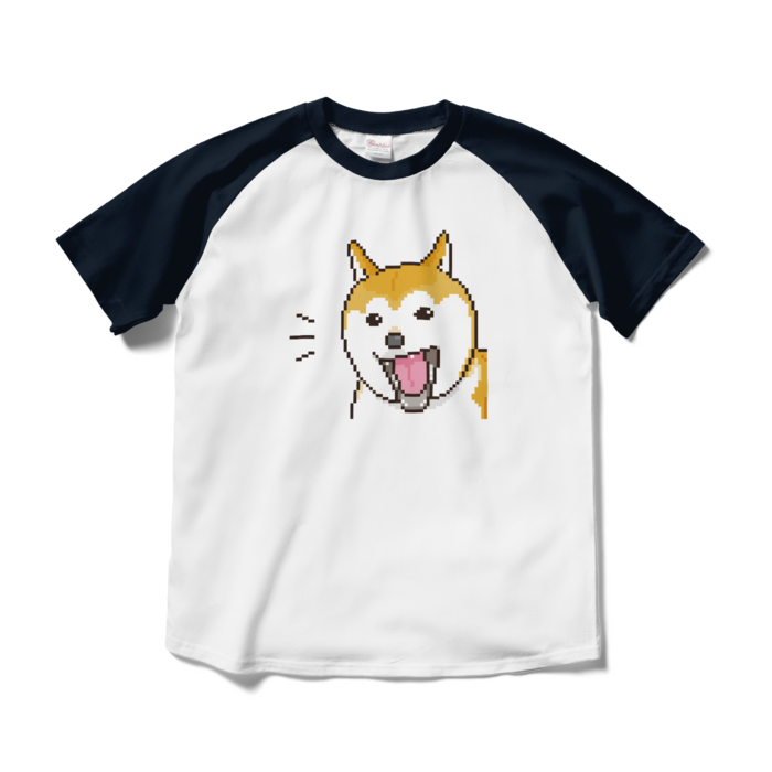 ラグランTシャツ - M - ホワイト×ネイビー