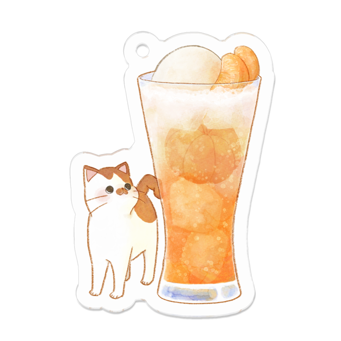 アクリルキーホルダー（コーティング） - 50 x 50 (mm)