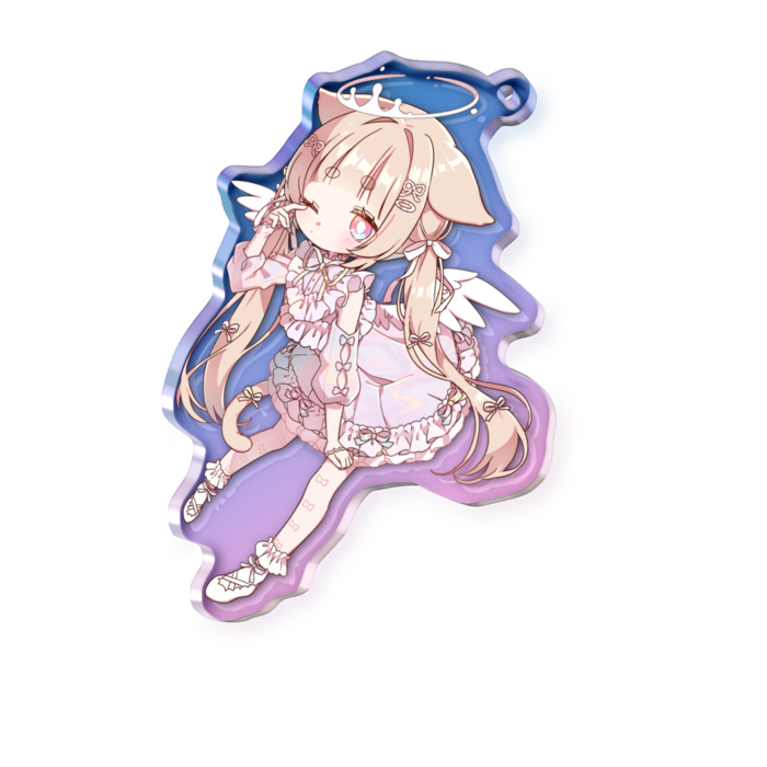 オーロラアクリルキーホルダー - 70 × 70mm