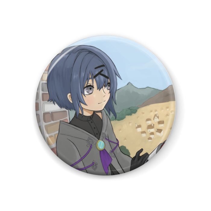 のんびり読書の男子 缶バッジ いぶきのもり Booth