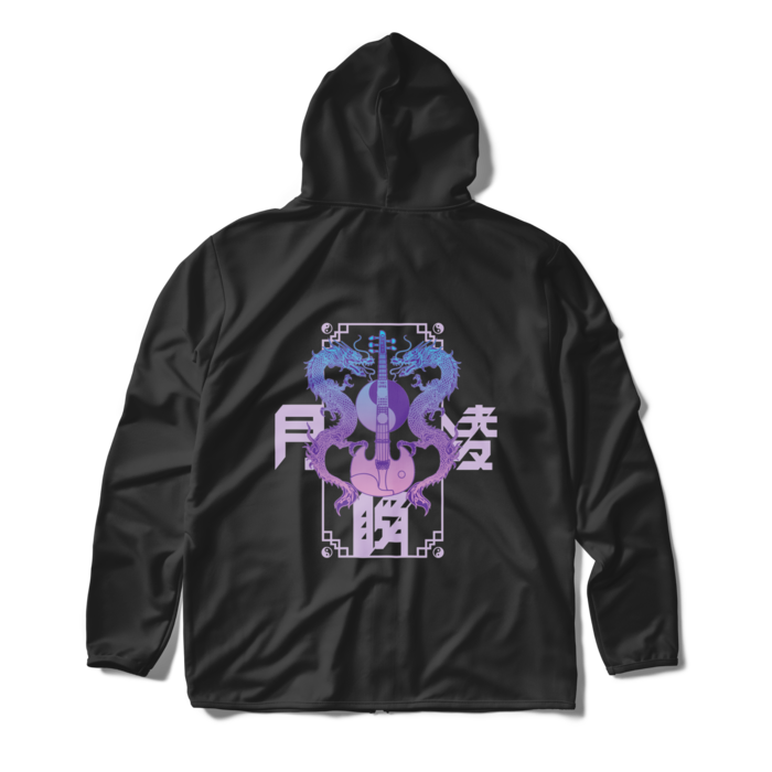 【XL(LL)】ネオチャイナパーカー【ブラック】