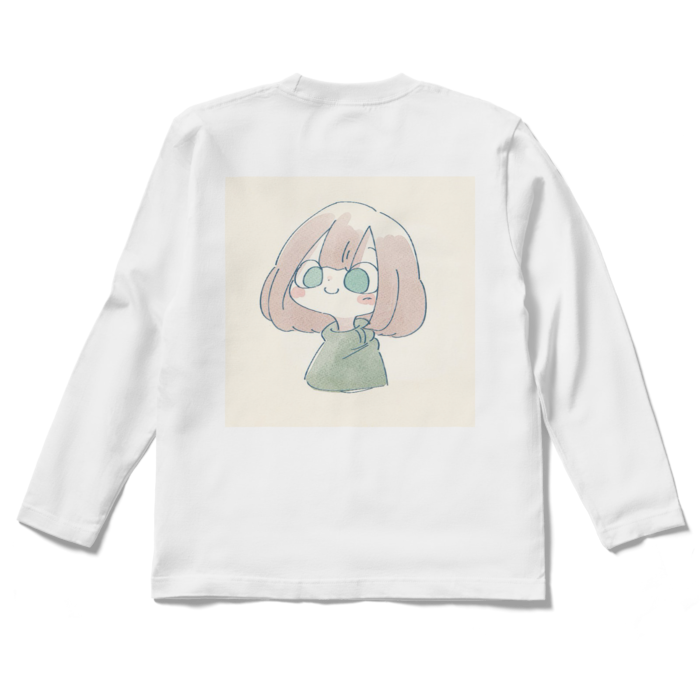 ロングスリーブTシャツ【背面】 - S - ホワイト