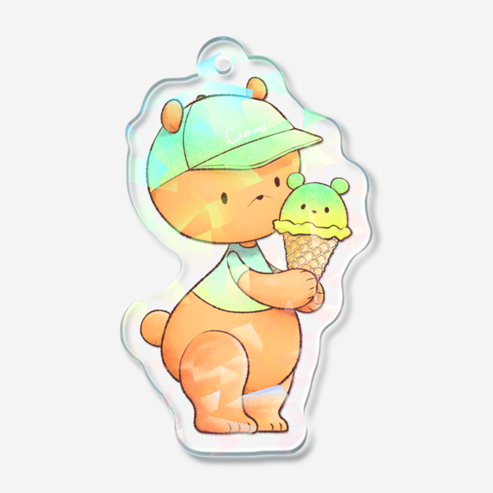 Summer!くまさんホログラムアクリルキーホルダー(Icecream♡)