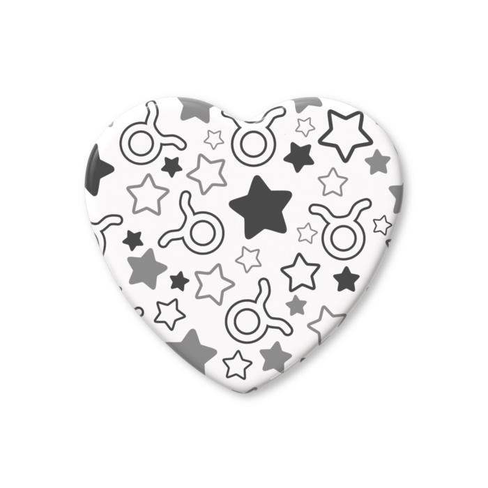 ハート缶バッジ - 57 × 52.5mm