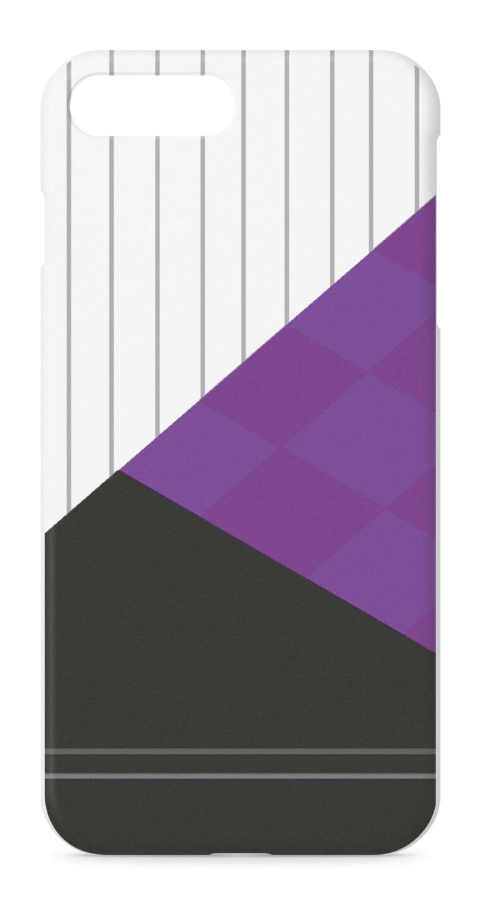 紫 - iPhone 8 Plus / 7 Plus - 正面印刷のみ