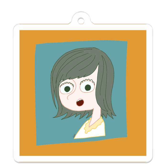 アクリルキーホルダー（コーティング） - 50 x 50 (mm)