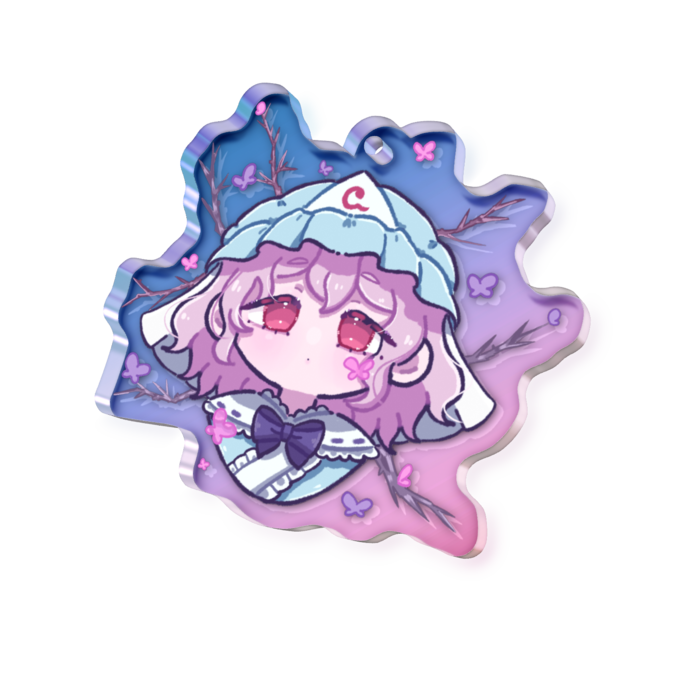 オーロラアクリルキーホルダー - 50 × 50mm