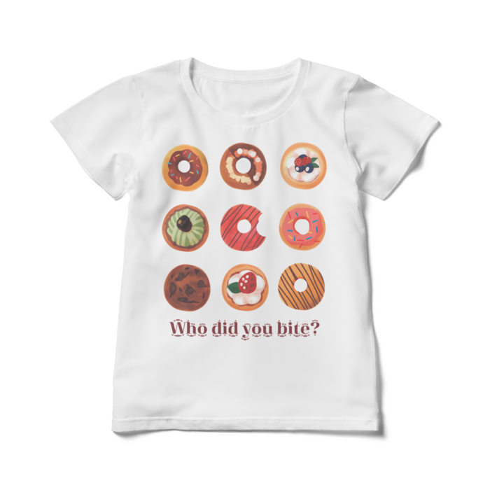 レディースTシャツ ・ドーナツ- L - 白(2)