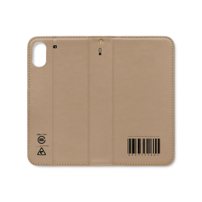 手帳型iPhoneケース(ベルトなし) - iPhone XS / X - ストラップ穴 あり